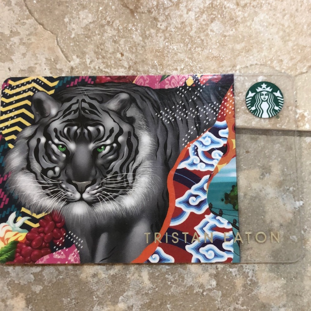 STARBUCKS TRISTAN EATON COLLECTORS CARD W TIGER